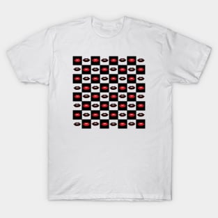 Small Checkerboard Lips T-Shirt